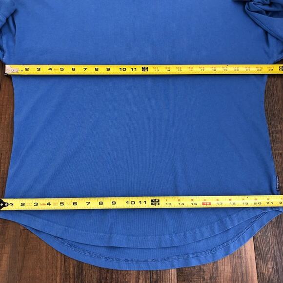 Spirit Jersey Shirt Tie Dye Hooded Cowl Neck Telluride Colorado Size Small Blue - Picture 12 of 16